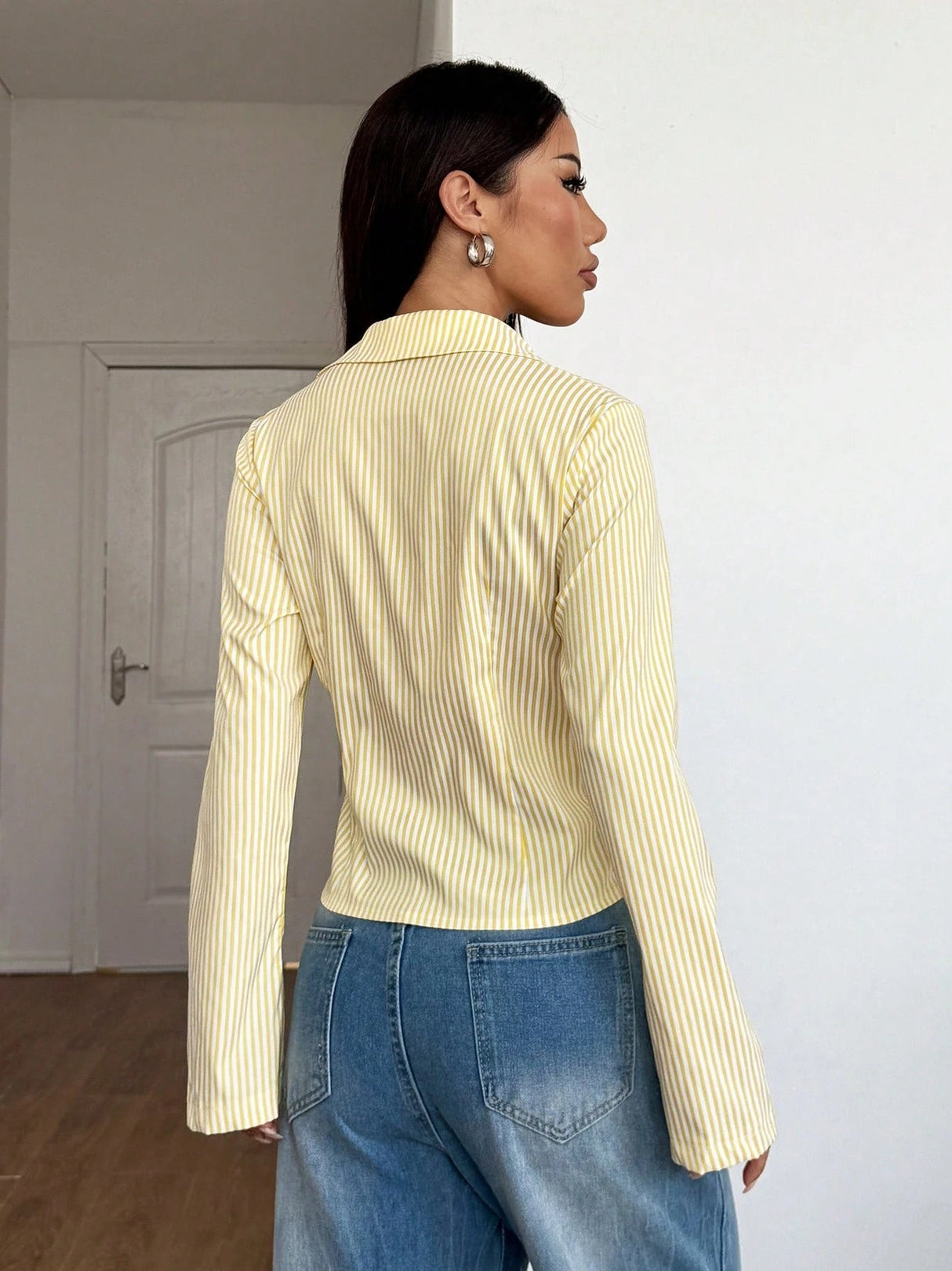 Long sleeve Stripes Slim fit Shirts