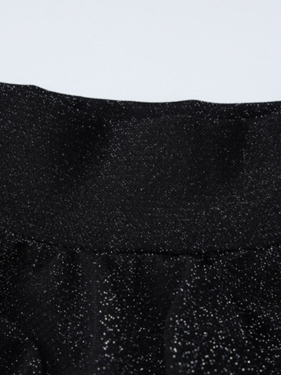 Liber Autumn Women's Sequins Turtleneck Sleeveless Maxi Dresses