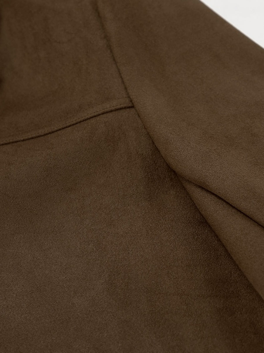 Liber Autumn Women's Buttons Suede Jackets