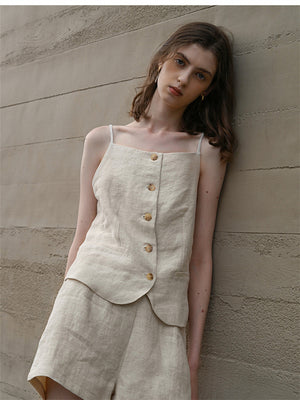 Breathable Linen Hot Pants