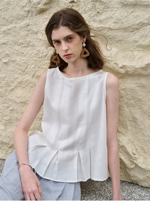 Solid Color Tencel Slim Fit Stretch Tank Top