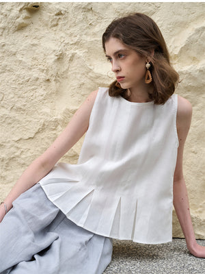 Solid Color Tencel Slim Fit Stretch Tank Top