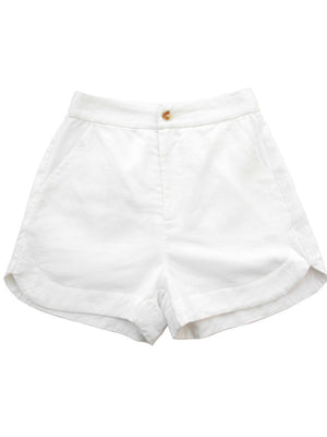 Lightweight Tencel High-waisted Non-stretch Shorts