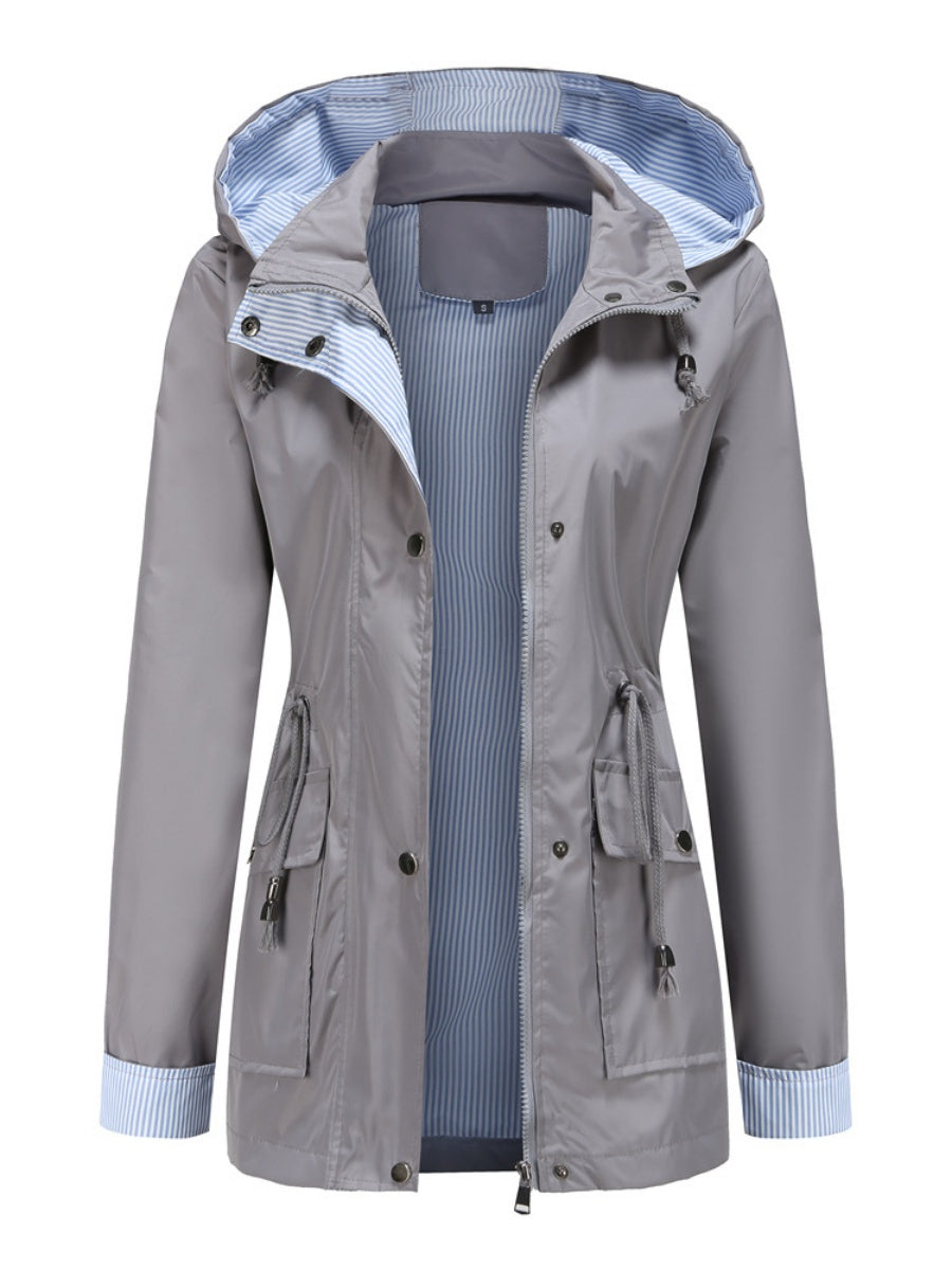 Removable Cap Water Proof Pocket Hooded Jackets