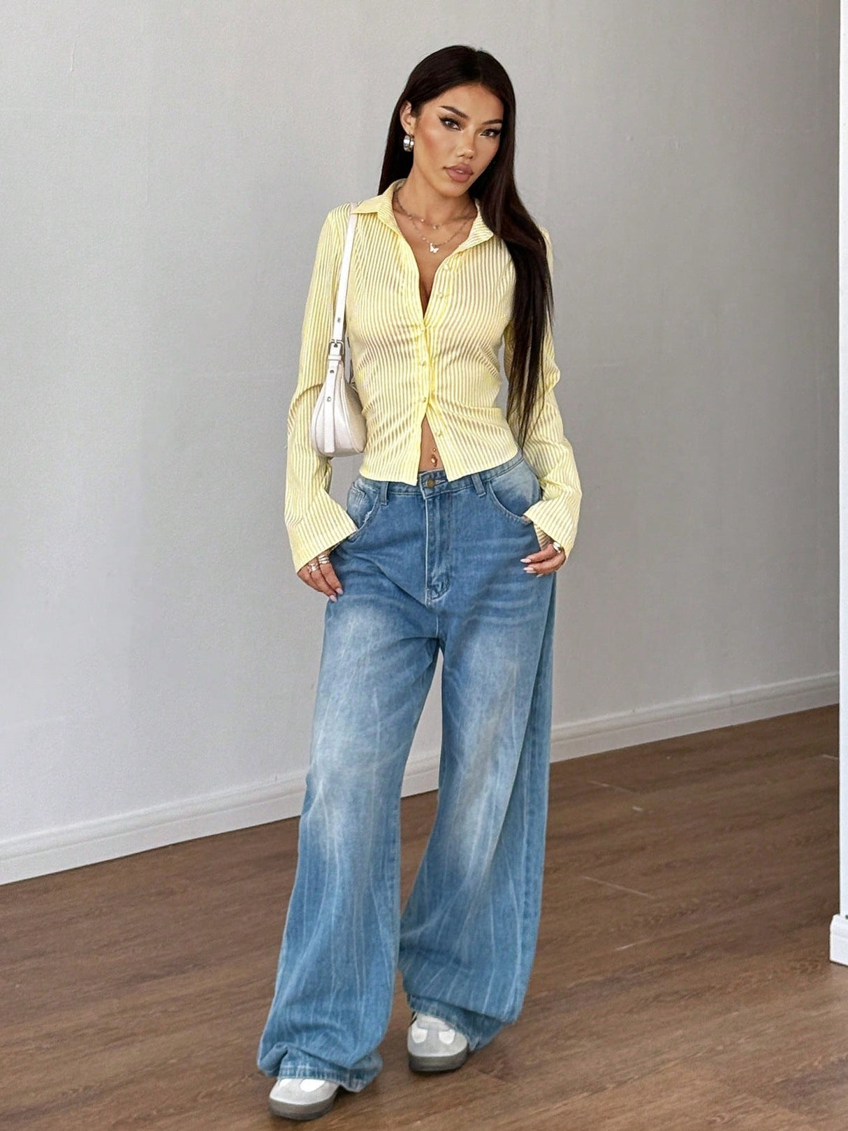 Long sleeve Stripes Slim fit Shirts