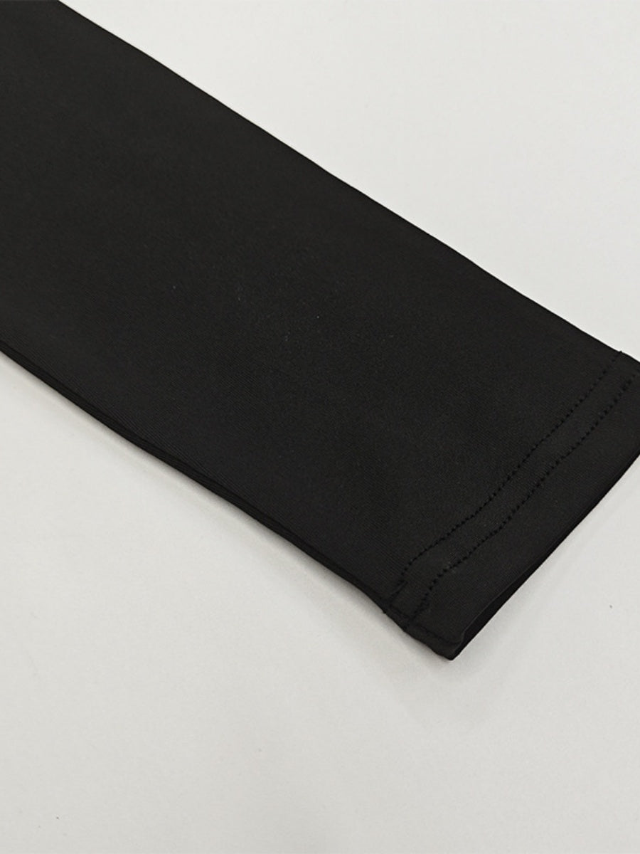 Liber Autumn Women's Navel Solid Color 2-piece Sets