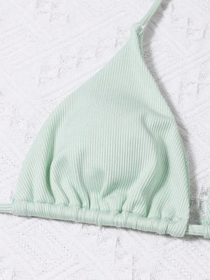 Sexy Three-piece Ribbed Two-piece Swimsuit Bikini