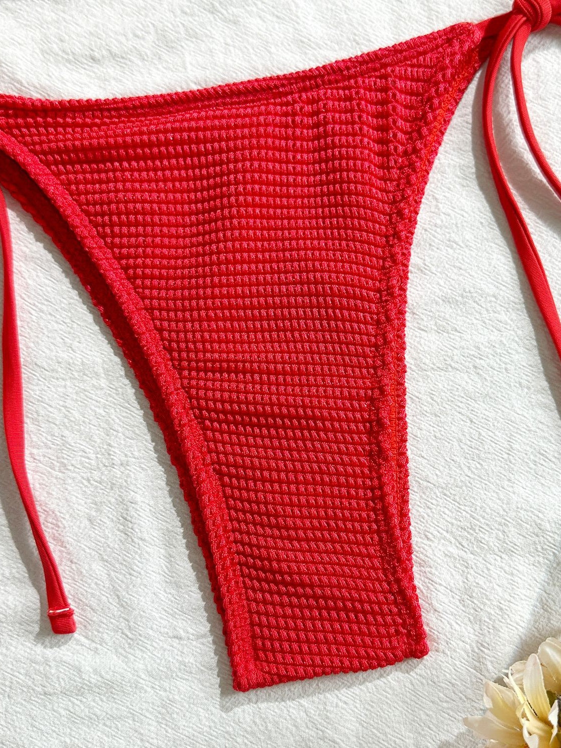 Solid Color Mesh Long Dress Starfish Swimsuit Bikini Three-piece Set