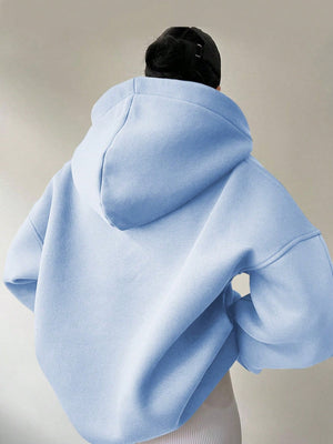 Liber Autumn Women's Hooded Solid Color Sweatshirts&Hoodies