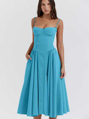 Camisoles Big Swing Solid Color Midi Dresses