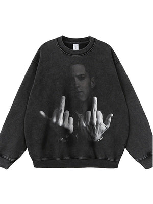 Liber Autumn Neutral wear Printed Figure Sweatshirts