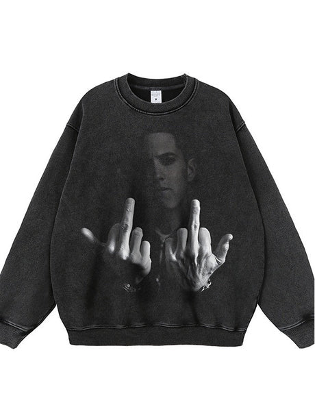 Liber Autumn Neutral wear Printed Figure Sweatshirts&Hoodies