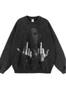 Liber Autumn Neutral wear Printed Figure Sweatshirts