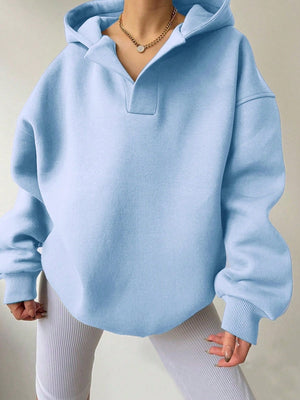 Liber Autumn Women's Hooded Solid Color Sweatshirts&Hoodies