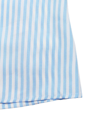 Stripes Color-blocked Splicing V-neck Hollow Maxi Dresses