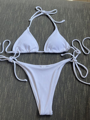 Sexy Three-piece Ribbed Two-piece Swimsuit Bikini