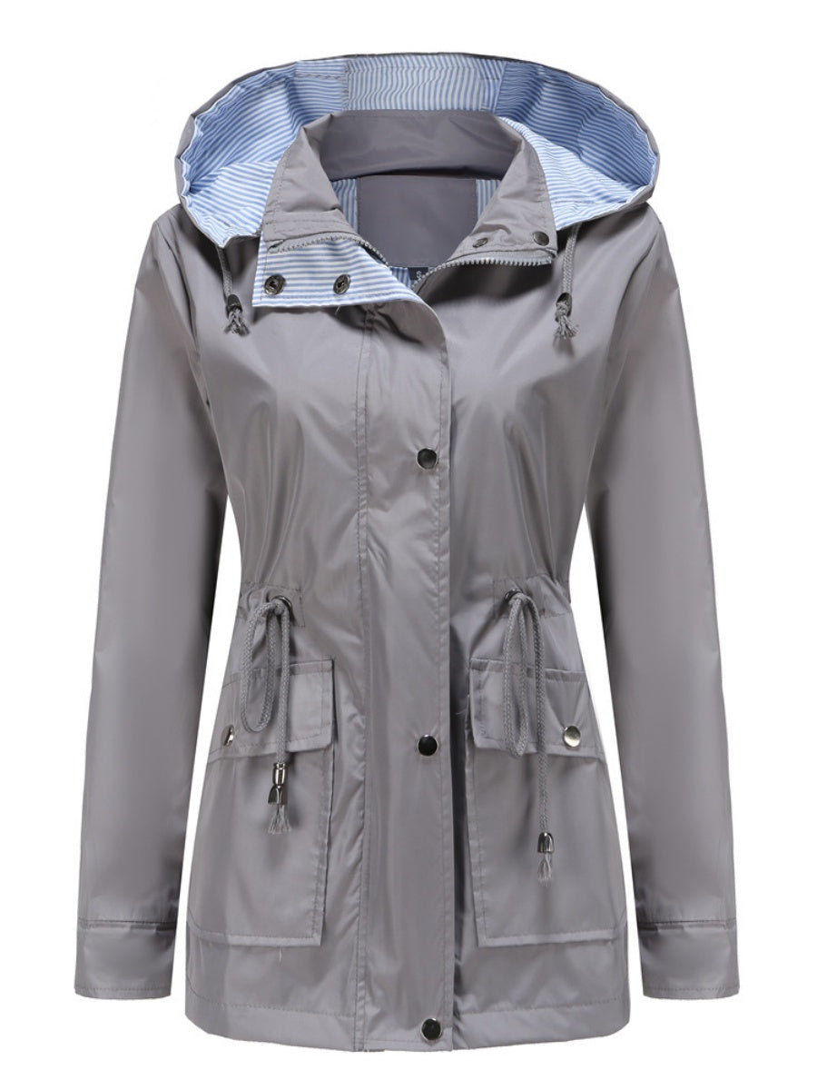 Removable Cap Water Proof Pocket Hooded Jackets