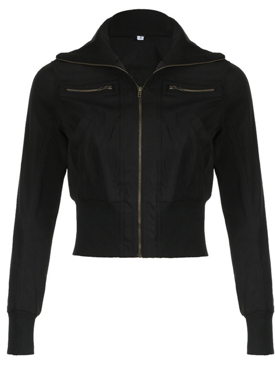 Liber Autumn Women's Pocket Zipper Jackets