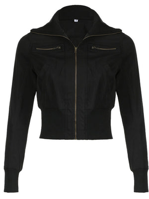 Liber Autumn Women's Pocket Zipper Jackets