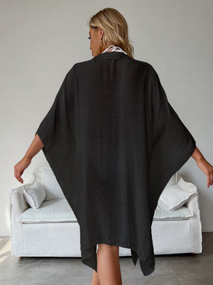 Bamboo Cotton Shirt Style Loose Beach Cardigan Vacation Sun Protection Clothing Bikini Cover-up Swimwear Outer Cardigan