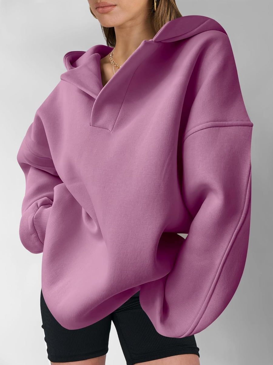 Liber Autumn Women's Hooded Solid Color Sweatshirts&Hoodies