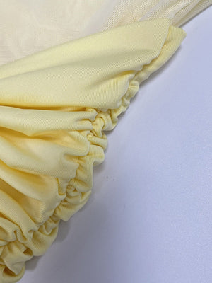 Neckband Lace Up Mesh Formal Dress Maxi Dresses