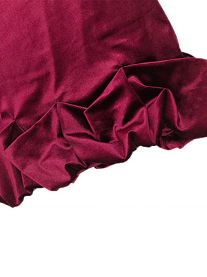 Liber Autumn Women's Pleated Velvet Mini&Short Dresses