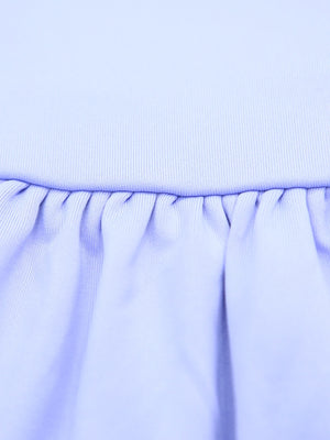 Solid Color Sleeveless Sexy Pleated Short Dress With Ruffled Hem
