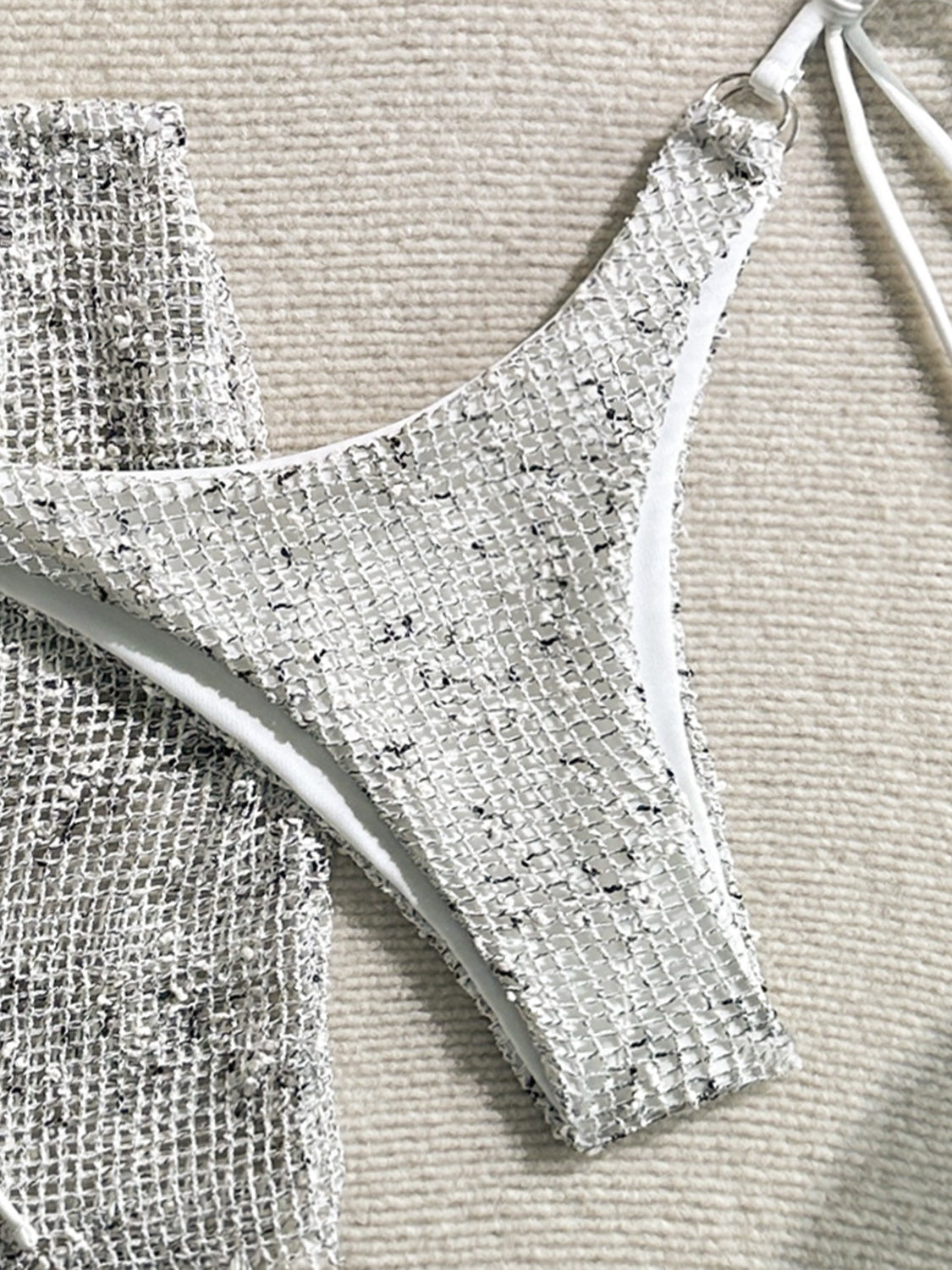 Mesh Sexy Strappy Swimsuit Bikini Three-Piece Set