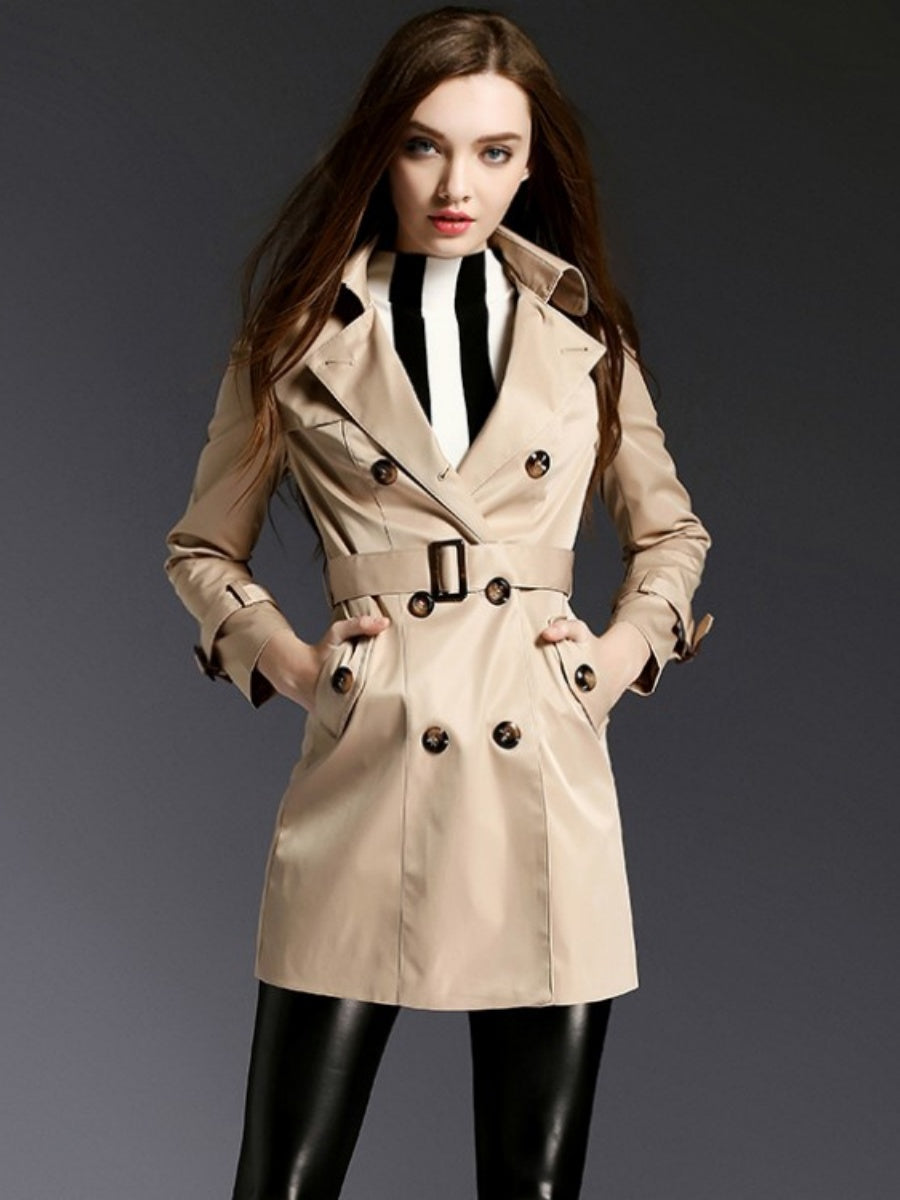 Double-breasted Mid-length Trench Coats