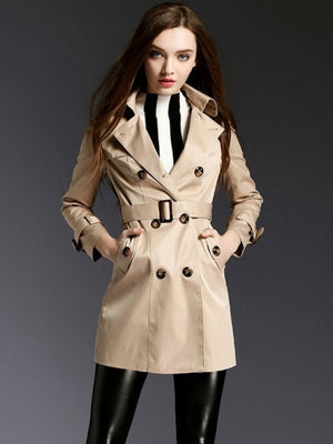 Double-breasted Mid-length Trench Coats