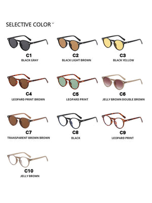 Lunettes de soleil rondes au style rétro minimaliste