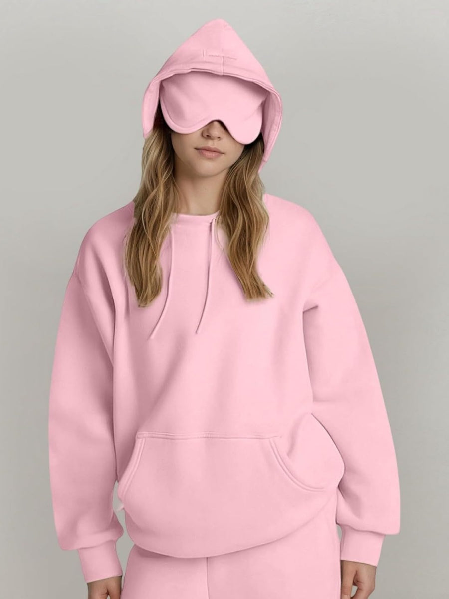 Sweats à capuche unis avec poche