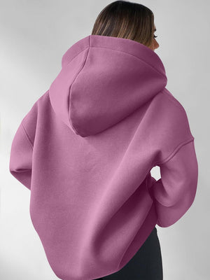 Liber Autumn Women's Hooded Solid Color Sweatshirts&Hoodies