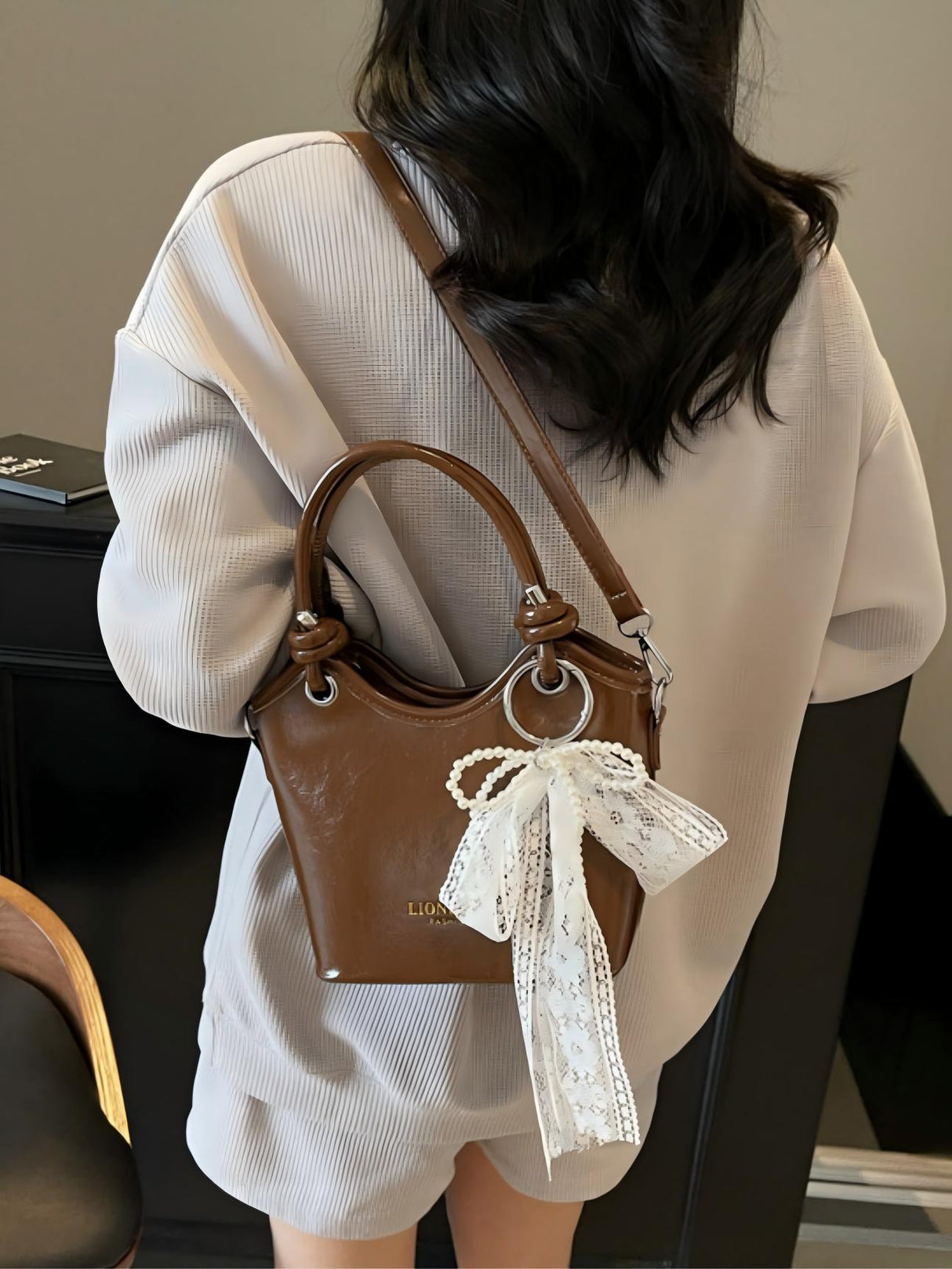 Knotted Color Block Handbag