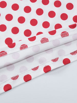 Polka Dot Top And Bodycon Skirt Two-piece Set