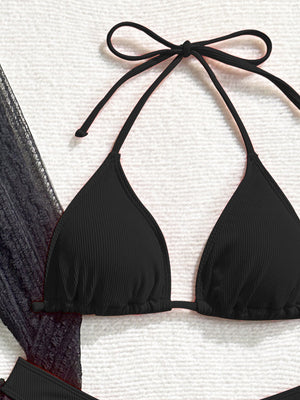 Sexy Lace Mesh Swimsuit Bikini Four-piece Set