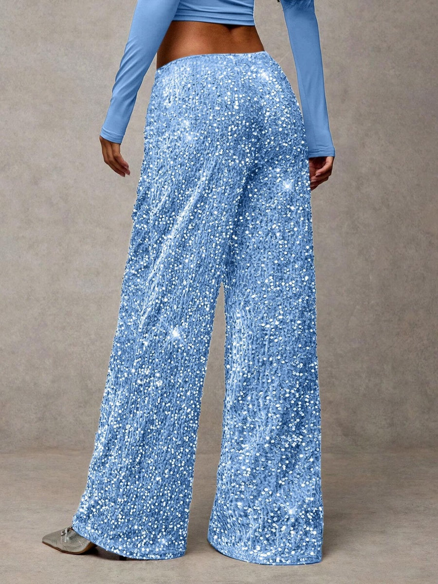 Drawstring Slimming Stretch Straight Leg Trousers