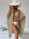 Bamboo Cotton Shirt Style Loose Beach Cardigan Vacation Sun Protection Clothing Bikini Cover-up Swimwear Outer Cardigan