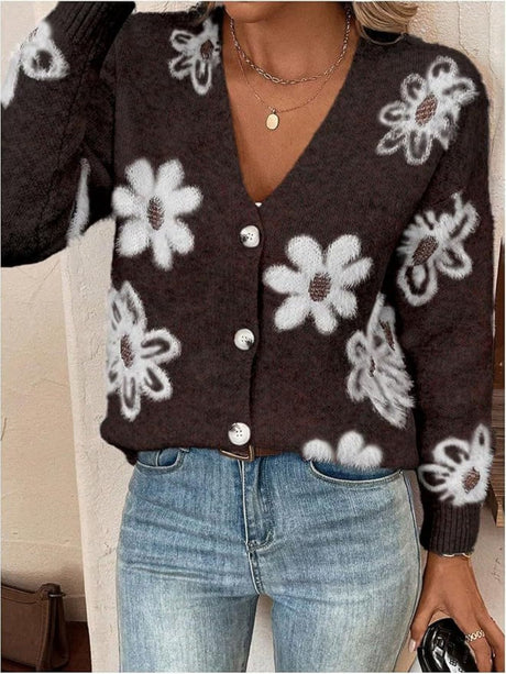Flower pattern Cardigans