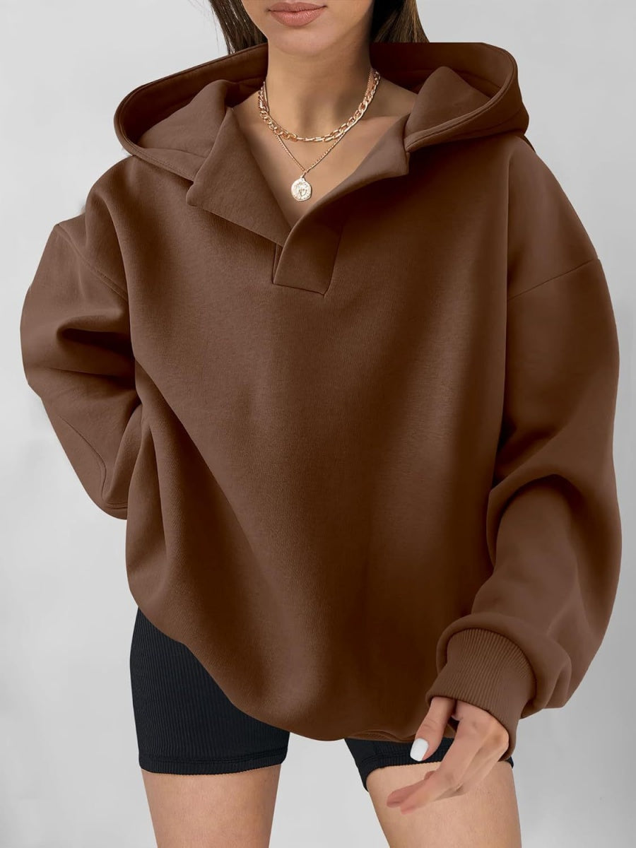 Liber Autumn Women's Hooded Solid Color Sweatshirts&Hoodies