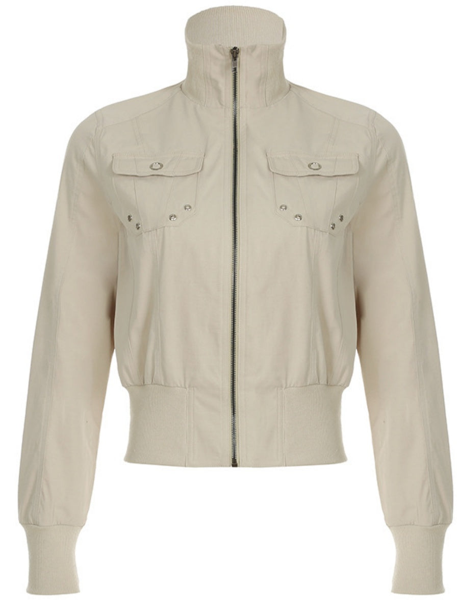 Liber Autumn Women's Pocket Zipper Jackets