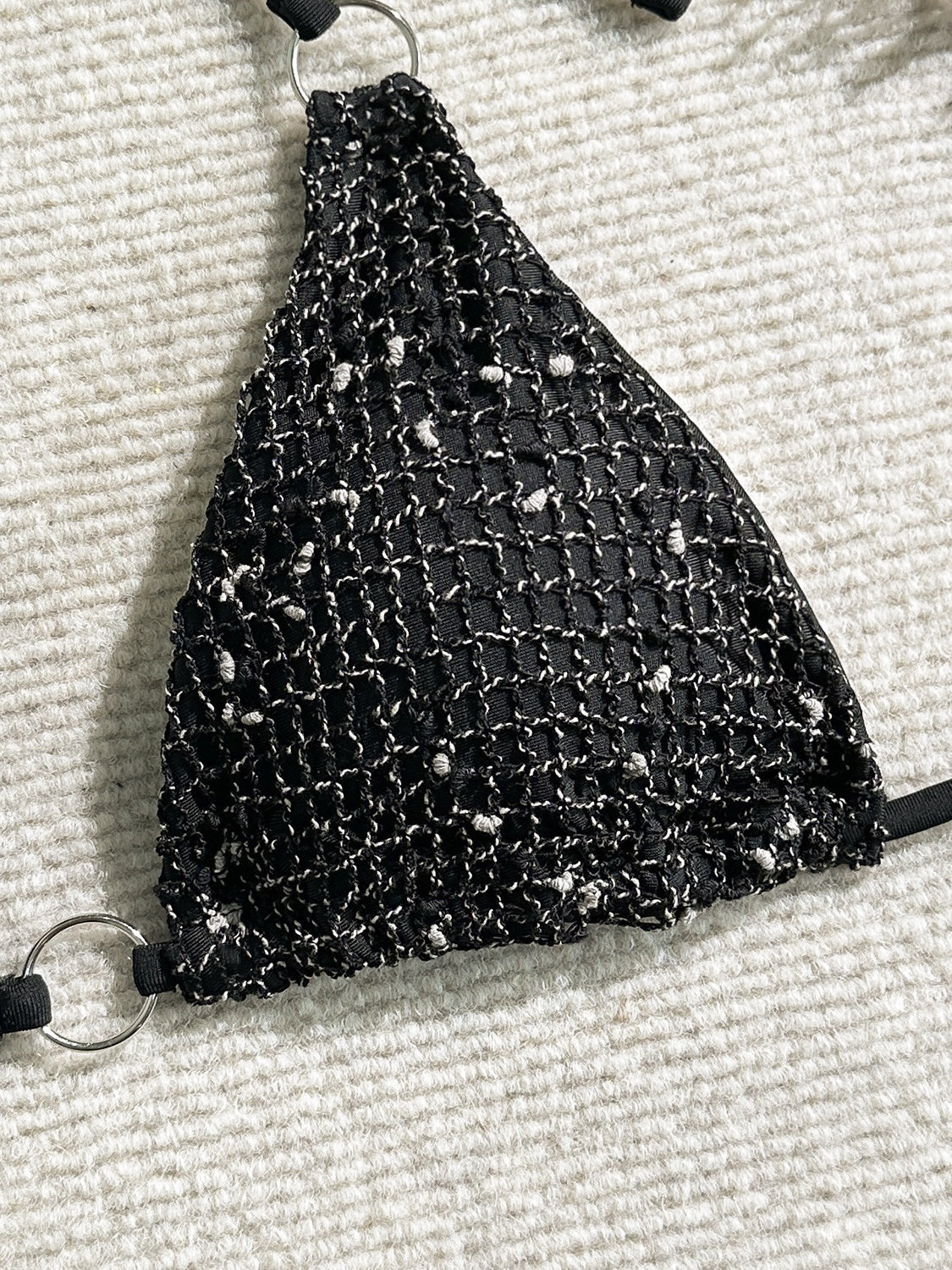 Mesh Sexy Strappy Swimsuit Bikini Three-Piece Set