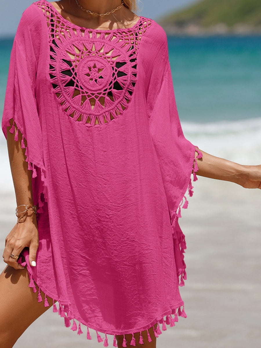 Short, Sexy Beachwear With Small Tassels For Sun Protection.