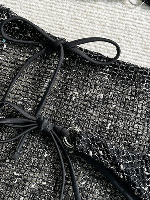 Mesh Sexy Strappy Swimsuit Bikini Three-Piece Set