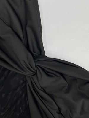 Neckband Lace Up Mesh Formal Dress Maxi Dresses