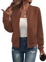 Liber Autumn Women's Zipper Geometric Patterns Jackets