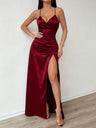 Camisoles Satin Slit Maxi Dresses