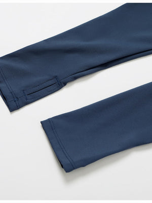 Veste de yoga bicolore en tissu brossé avec fermeture éclair, coupe-vent et ajustée