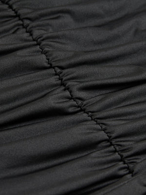 Deep V-neck Pleated Hip-hugging Backless Parties Mini&Short Dresses